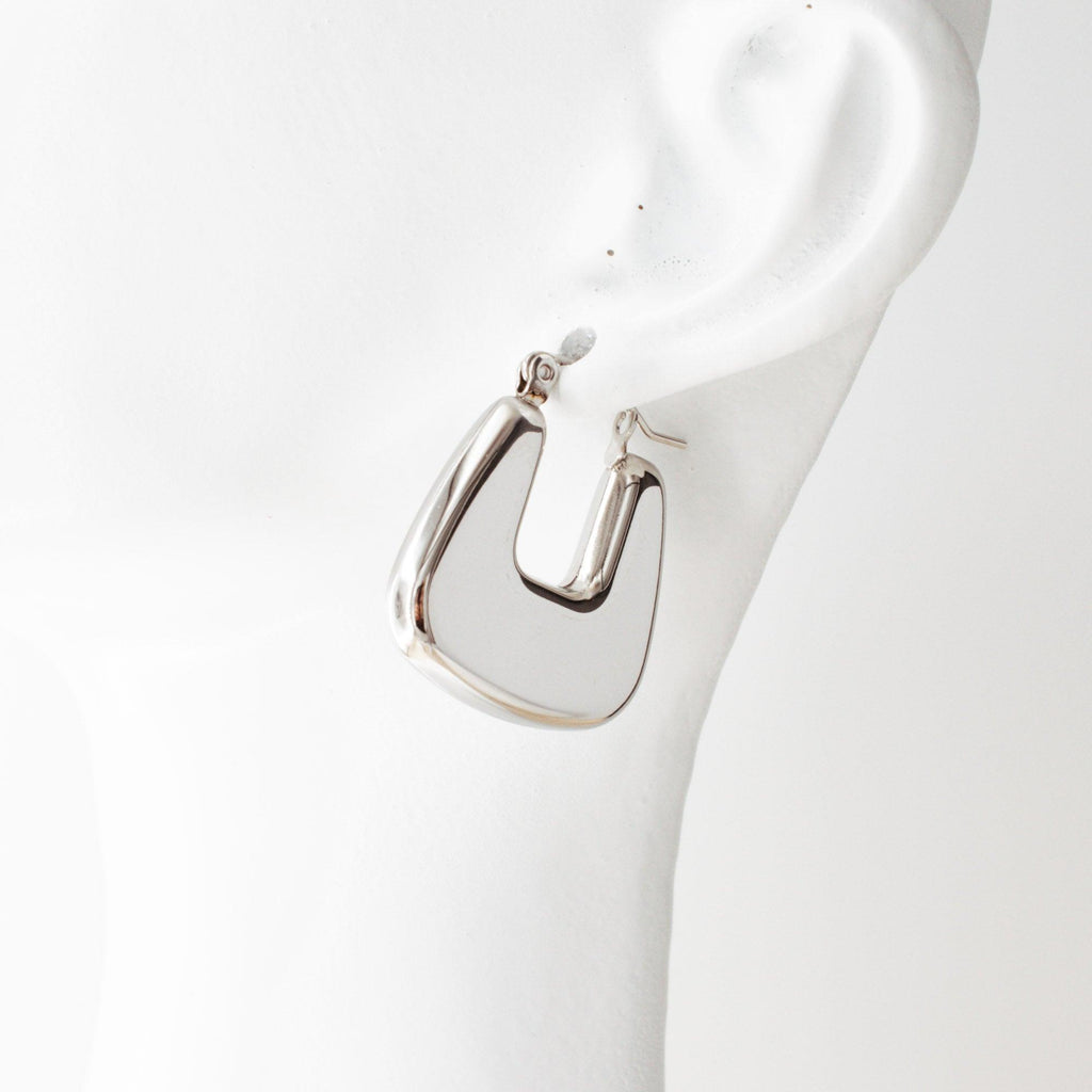 Chunky Geometric C Shape Earrings - avantejewel.com