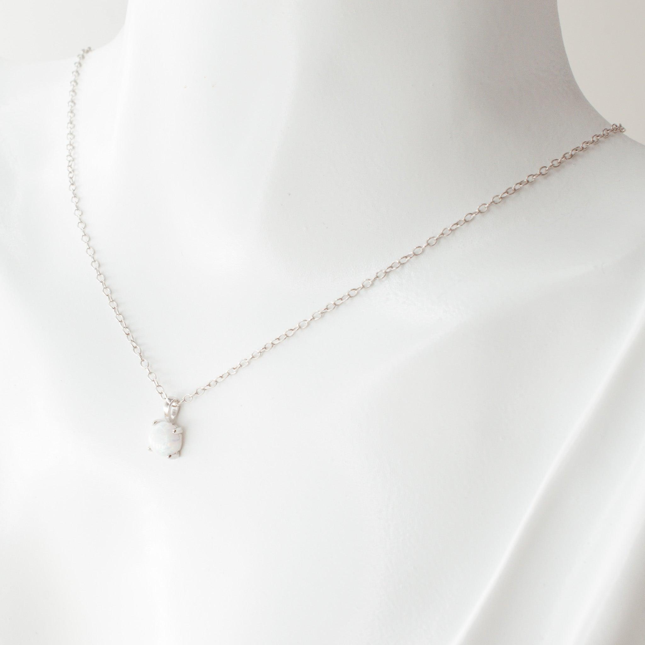 Minimalist Opal Four-Claw Necklace - avantejewel.com