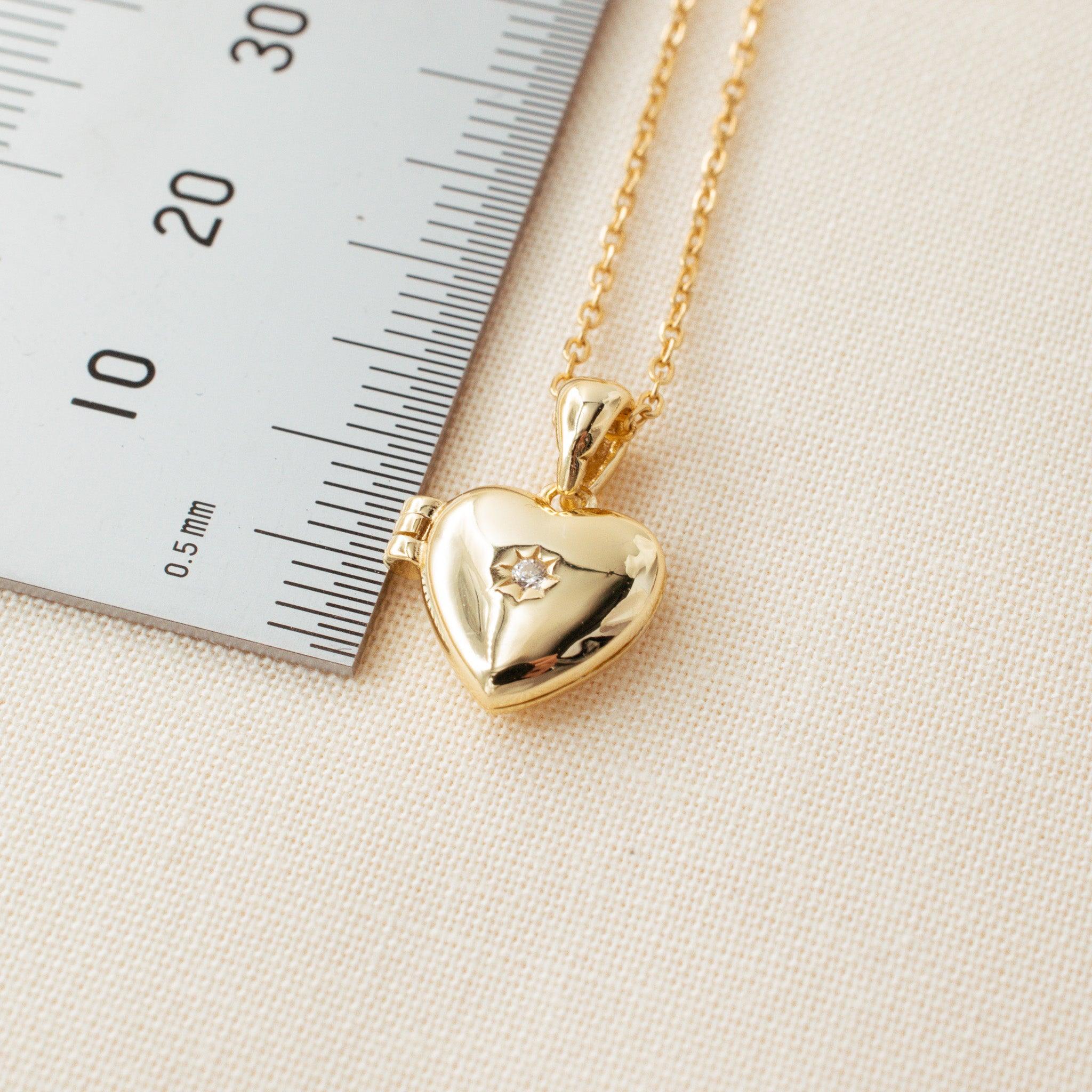 Polished Heart Locket Necklace - avantejewel.com