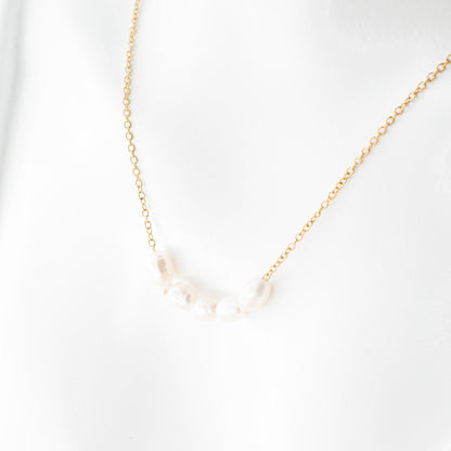 Tiny Pearl Necklace - avantejewel.com