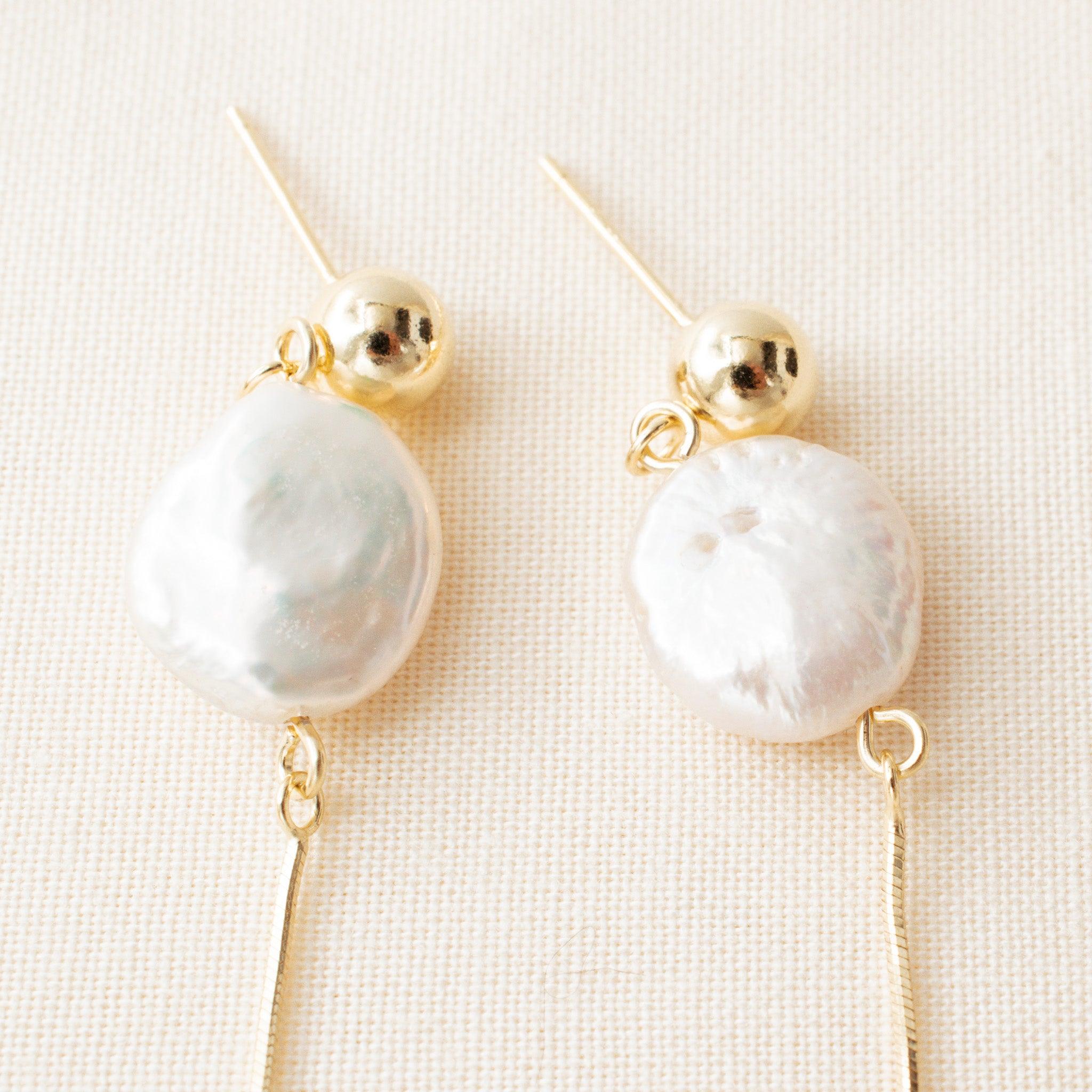 Baroque Pearl Tassel Earrings - avantejewel.com
