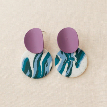 Colorblock Polymer Clay Earrings - avantejewel.com