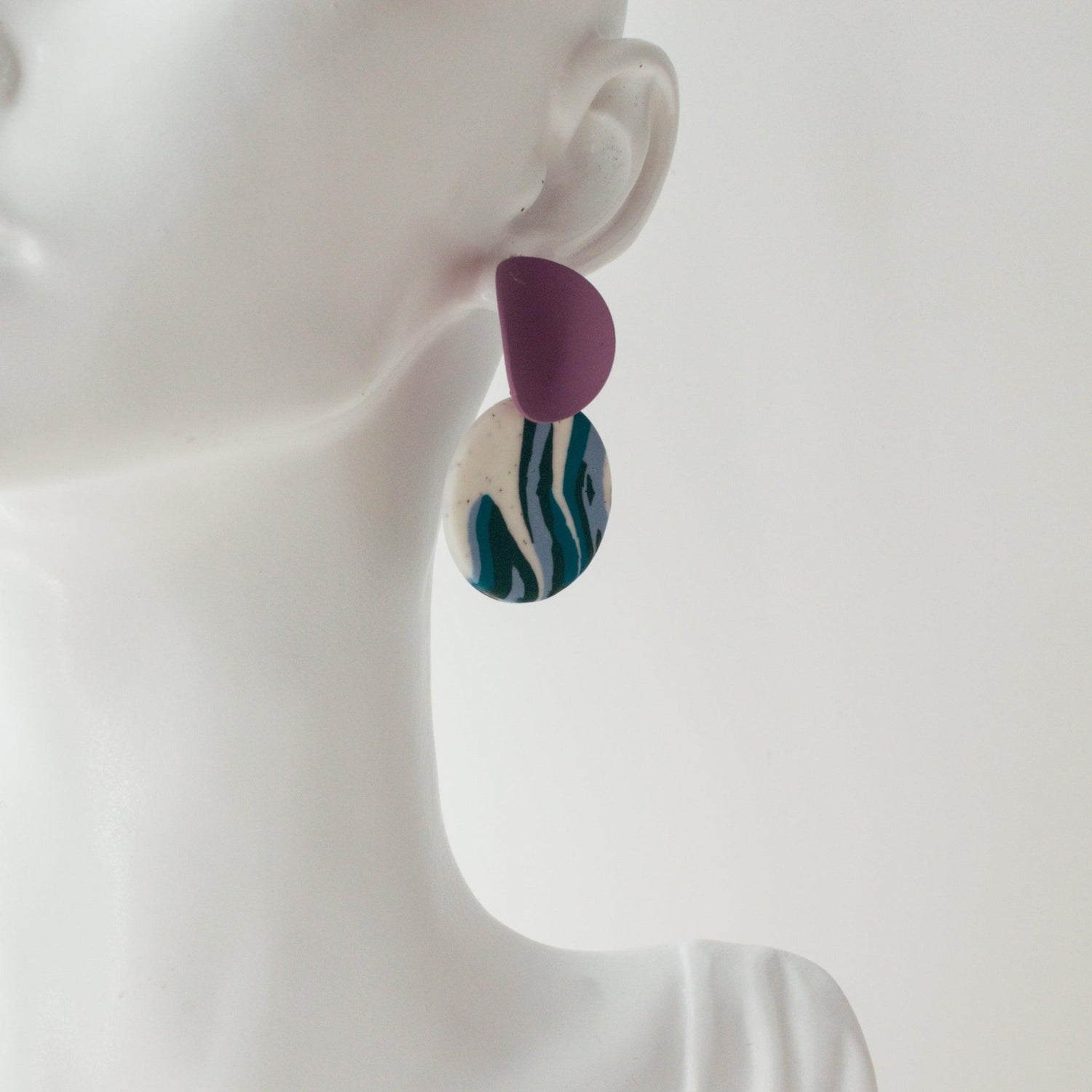 Colorblock Polymer Clay Earrings - avantejewel.com
