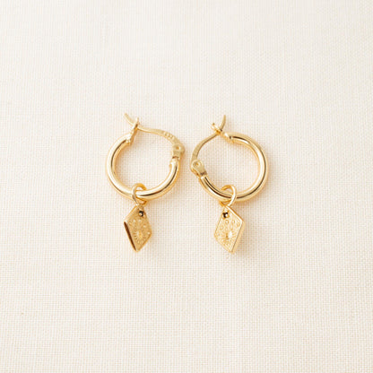gold-plated sun earrings