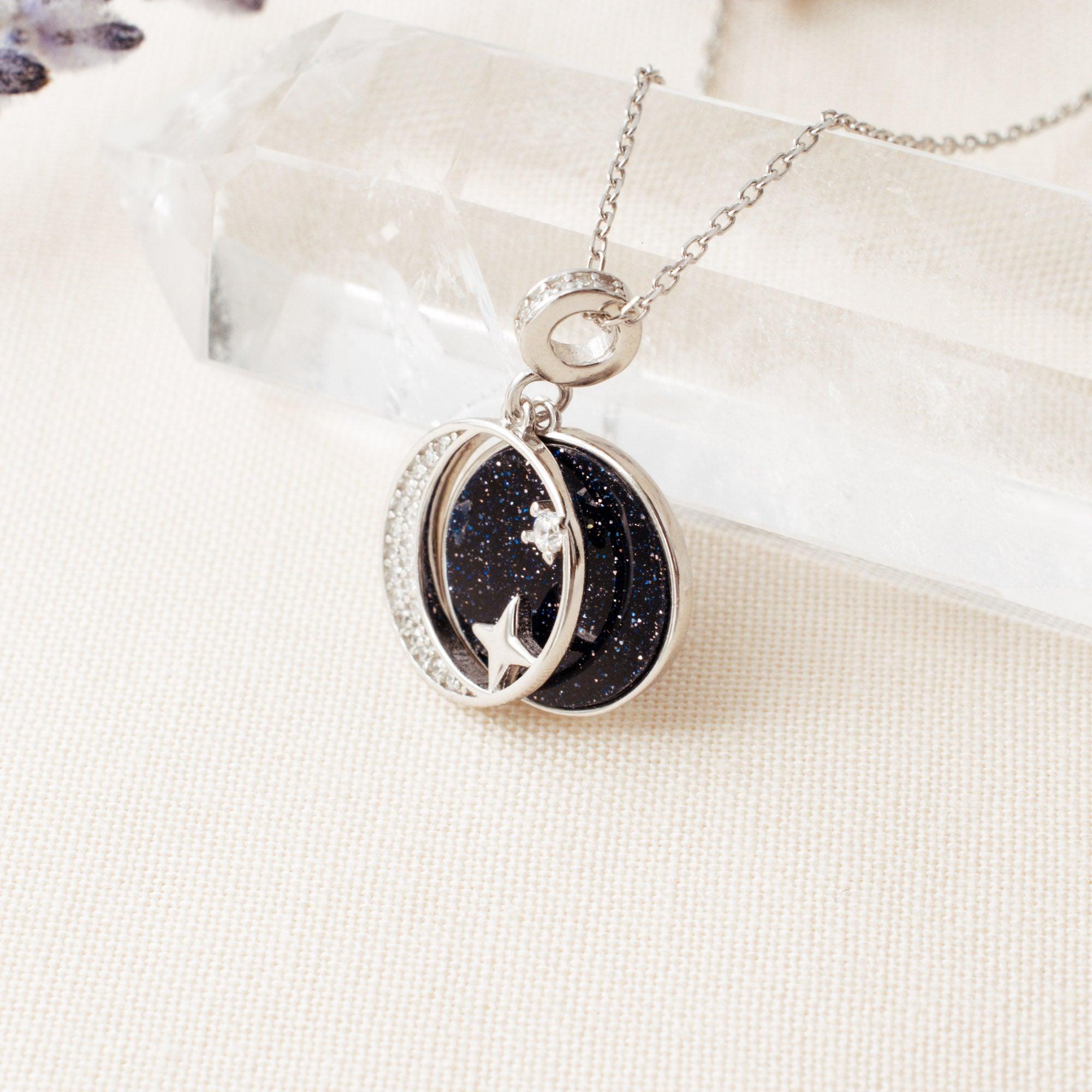 Luna Gold Moon Necklace - avantejewel.com