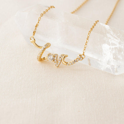 love pendant necklace details