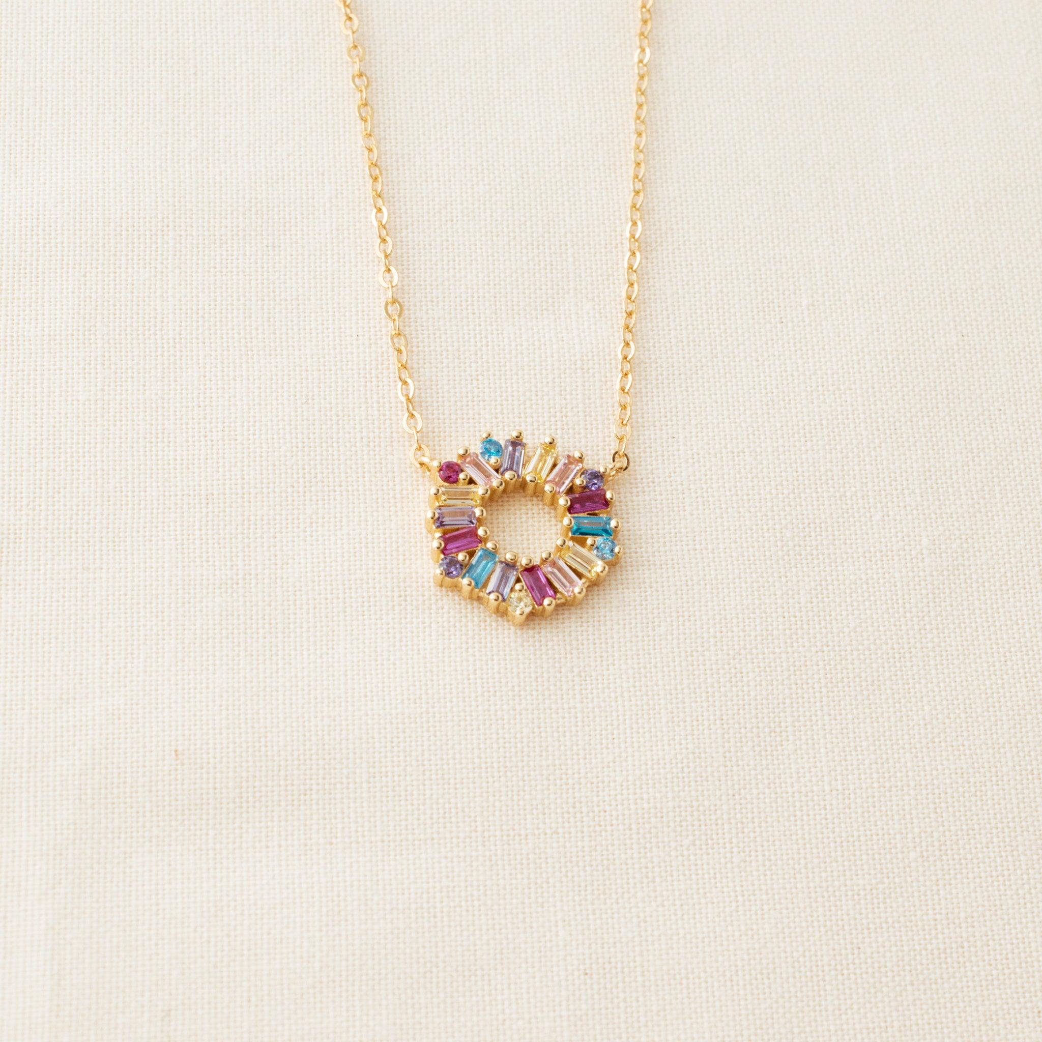 Multicolor Crystal Pendant Necklace by avantejewel.com