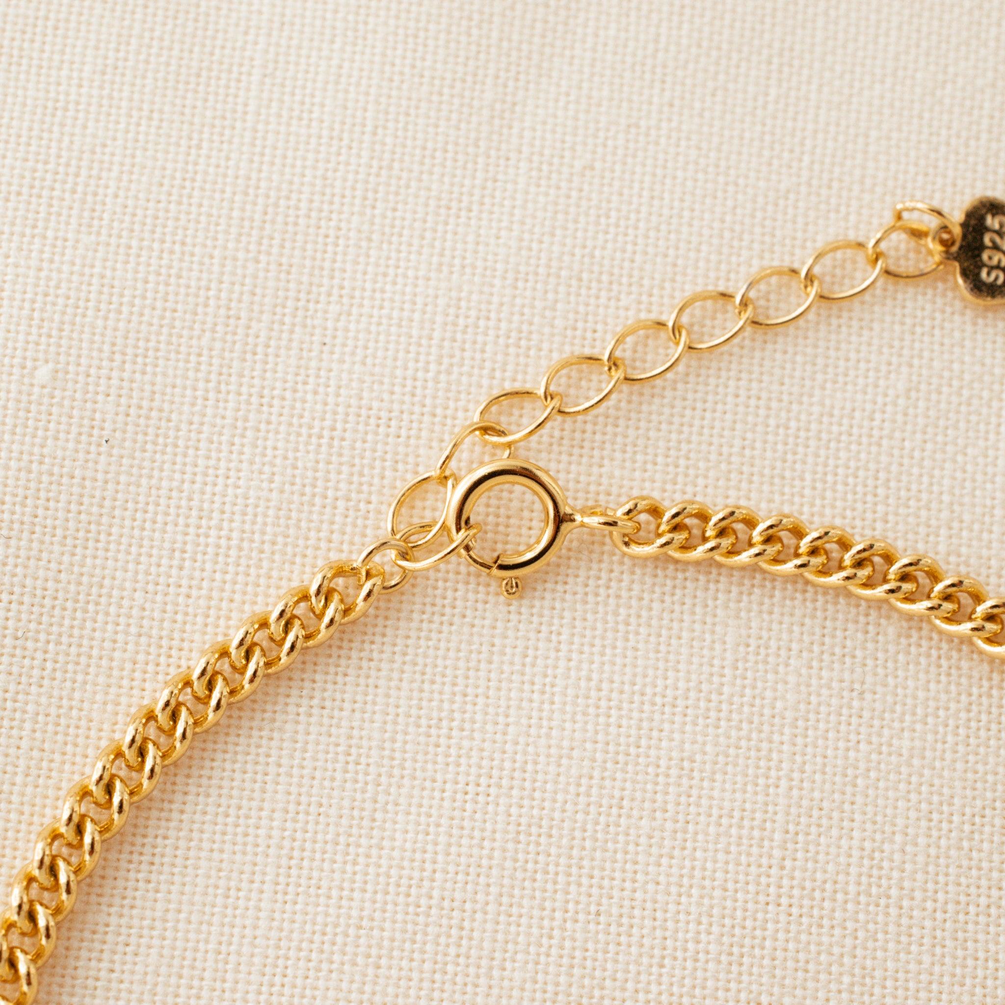 Pink Crystal Gold Chain Bracelet - avantejewel.com