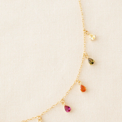 Rainbow Drop Necklace - avantejewel.com