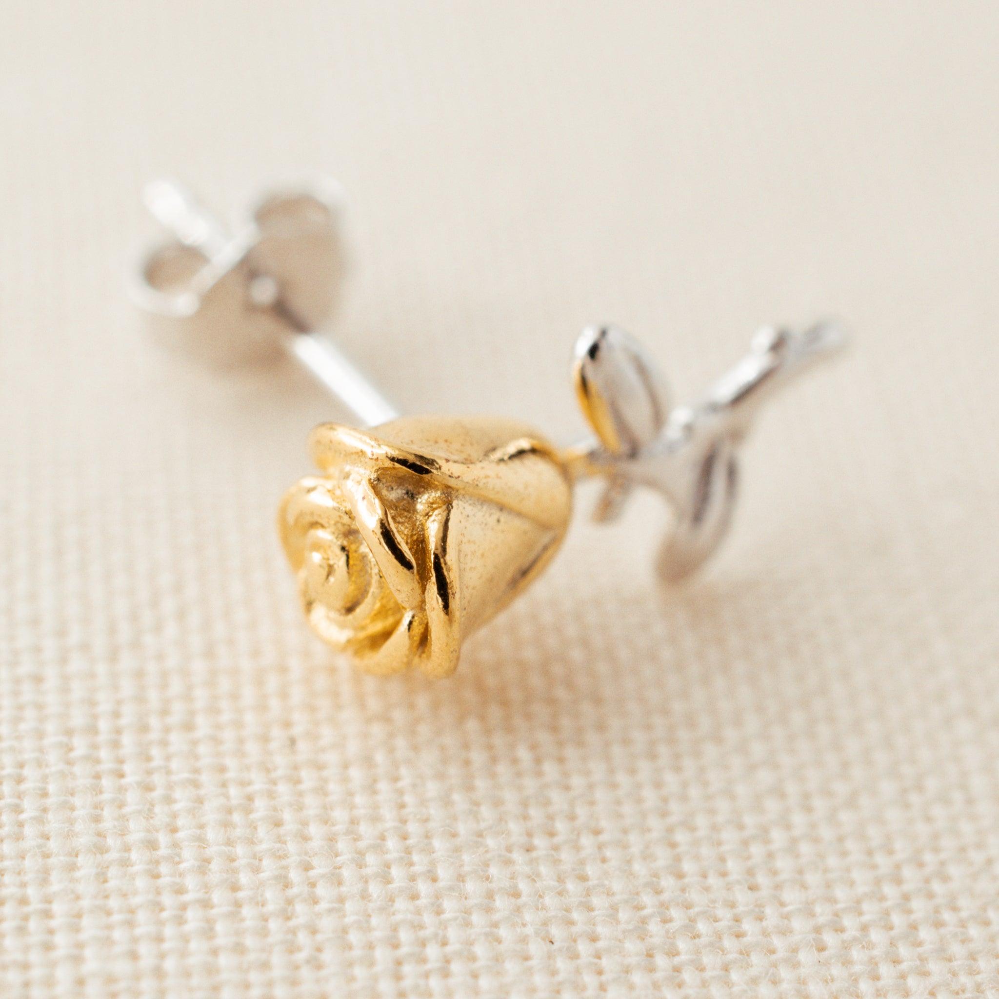 Rose Flower Stud Earrings - avantejewel.com